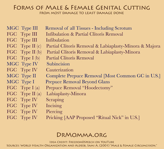 Forms of Male and Female Genital Cutting